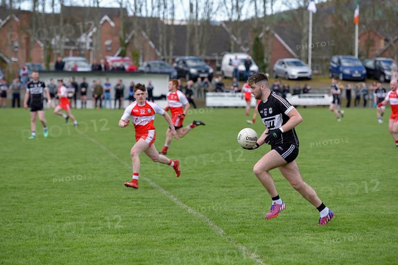 Game in Gaelic Football, Gaelic Football, between St. Mary's Faughanvale and St. Matthew's Drumsurn, John McLaughlin Park, Faughanvale, Derry County, Northern Ireland, Freat Britain