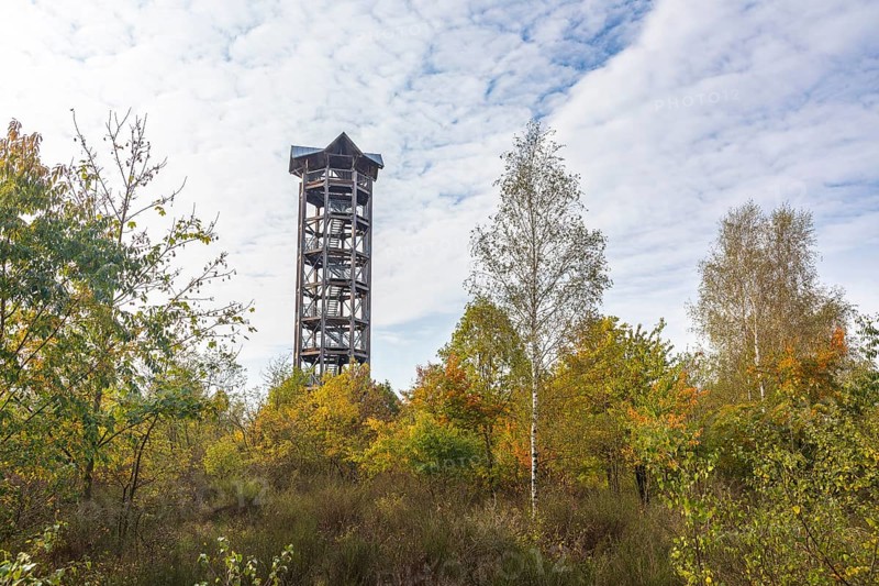 Haselberg tower in the Königsbrücker Heide, Saxony, Germany