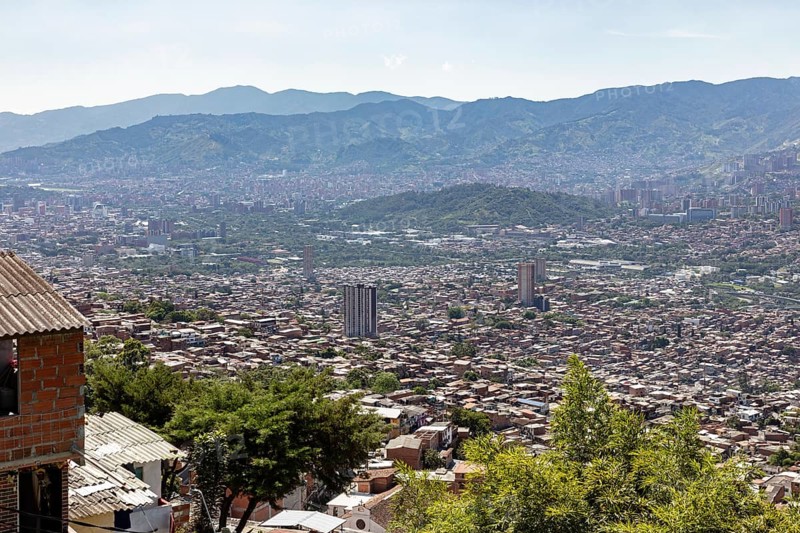 City view of Santo Domingo, Medellin, Colombia
