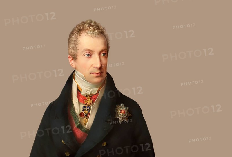 Portrait of Prince Klemens Wenzel von Metternich, 1773-1859, statesman in Imperial Austria, digital edited according to a painting by Friedrich Lieder, 1822