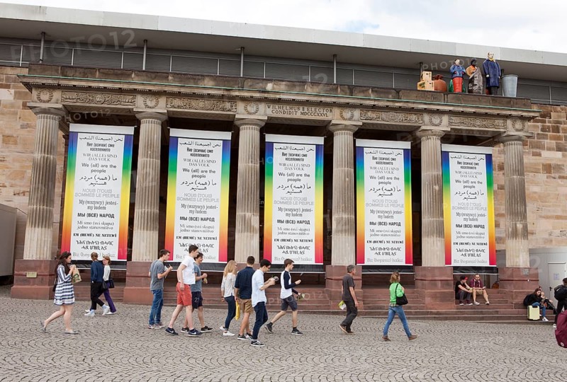 Hans Haacke, Wir (alle) sind das Volk, We (all) are the people, Fridericianum, documenta 14 exhibition, 2017, Kassel, Germany