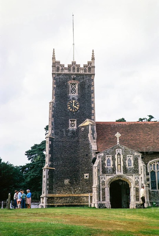 Kirche der Heiligen Maria Magdalena, königliches Anwesen, Sandringham, Norfolk, England, Vereinigtes Königreich Juli 1970