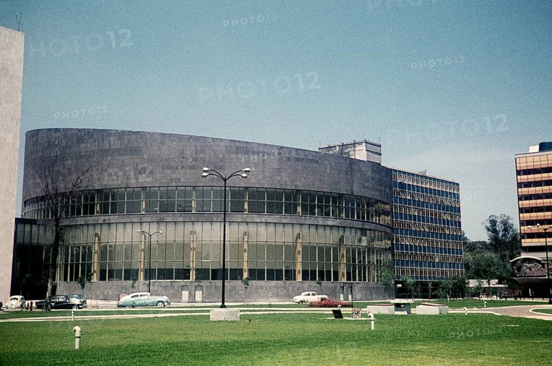 Building of the National Medical Centre, modern architecture, Doctores, Ciudad de México, Mexico City, CDMX, Mexico photographed 1961 Architect Enrique Yanez
