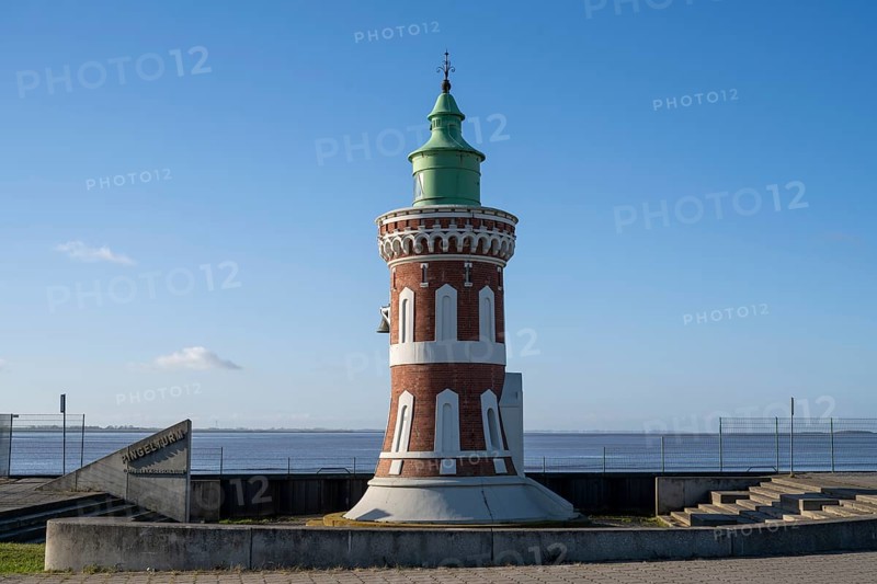 Pingelturm, beacon, lighthouse, Kaiserschleuse, Bremerhaven, Bremen, Germany