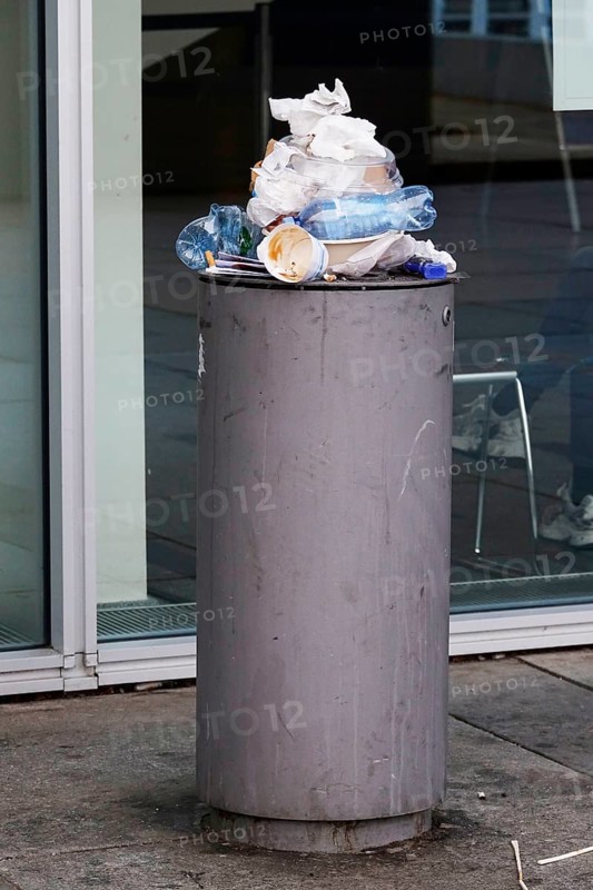 Waste in a rubbish bin, Germany