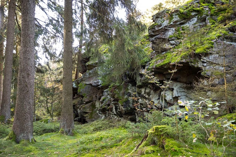 Wendelstein rock formation near Grünbach, Vogtland, Saxony, Germany