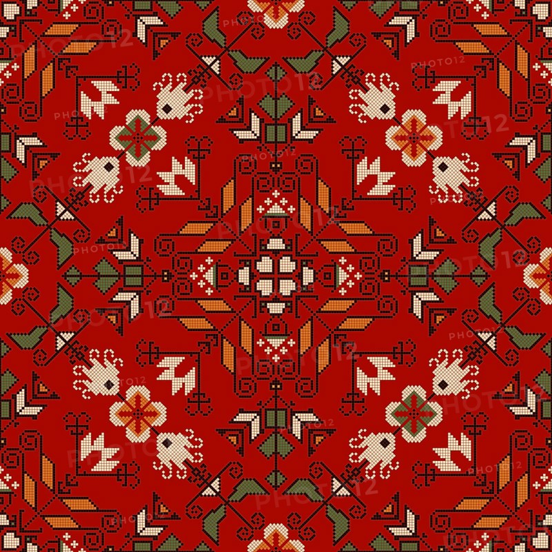 Traditional Bulgarian embroidery vector pattern