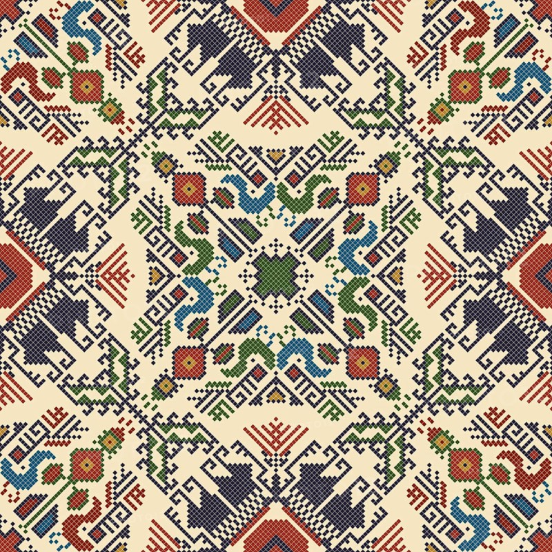 Traditional Bulgarian embroidery vector pattern