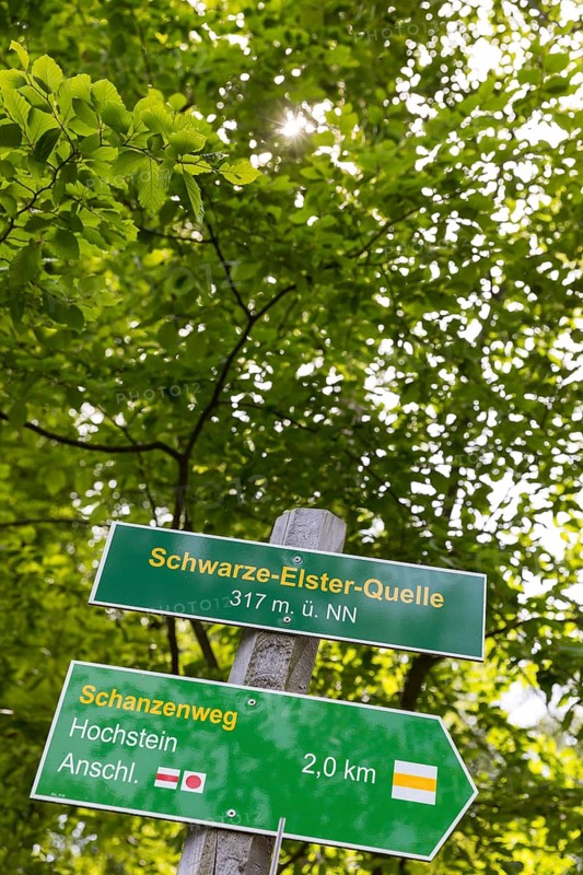 Elster spring, the source of the Black Elster, south of Elstra, near the district of Kindisch, Upper Lusatia, Saxony, Germany