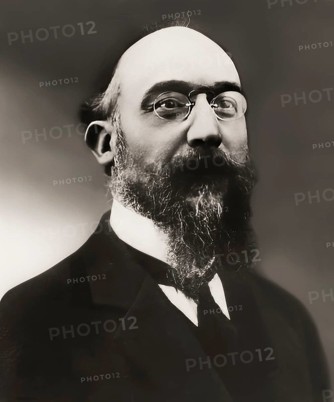 Erik Satie, 1866 – 1925, a French composer and pianist, portrait digitally edited according to a photography by Studio Hamelle, Paris, c. 1914