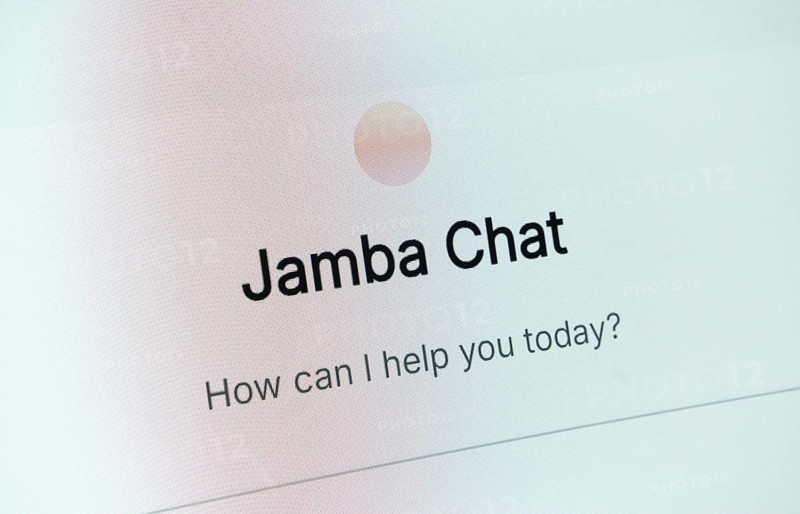 AI21 Labs Jamba Chat on laptop screen