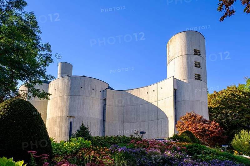 St Vincent's Church, modern church, Untermarchtal Monastery, Untermarchtal, Swabian Alb, Upper Swabia, Swabia, Baden-Württemberg, Germany