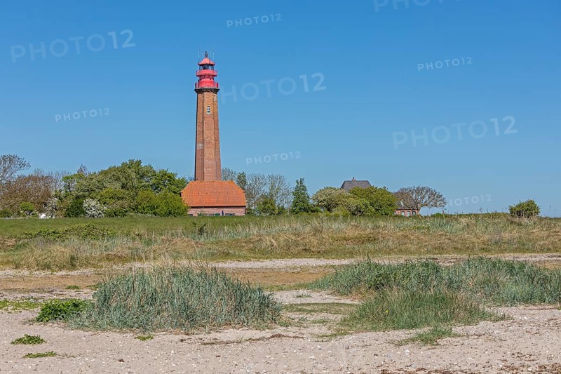 Lighthouse, beach, Flügge, Fehmarn, Schleswig-Holstein, Germany