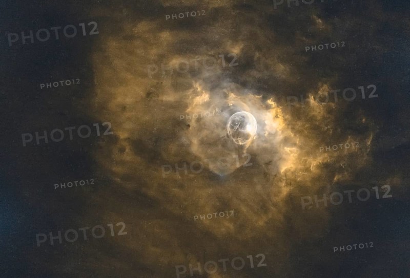 NGC7635, Sharpless 162 or Caldwell 11, Bubble Nebula, Bubble Nebula is an emission nebula and a HII region in the constellation Cassiopeia in the northern starry sky0000 abc0000 abc