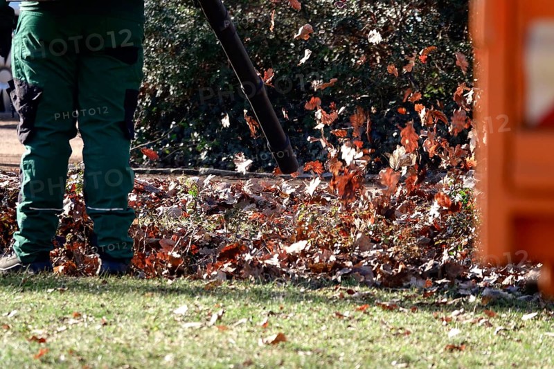 Leaf blower, March, Germany