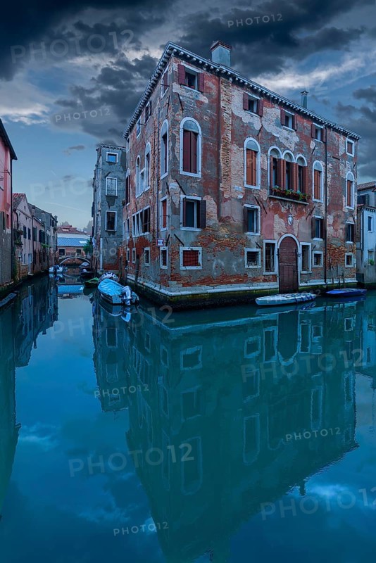 Historic house on the canal, Venice, Veneto, Italy