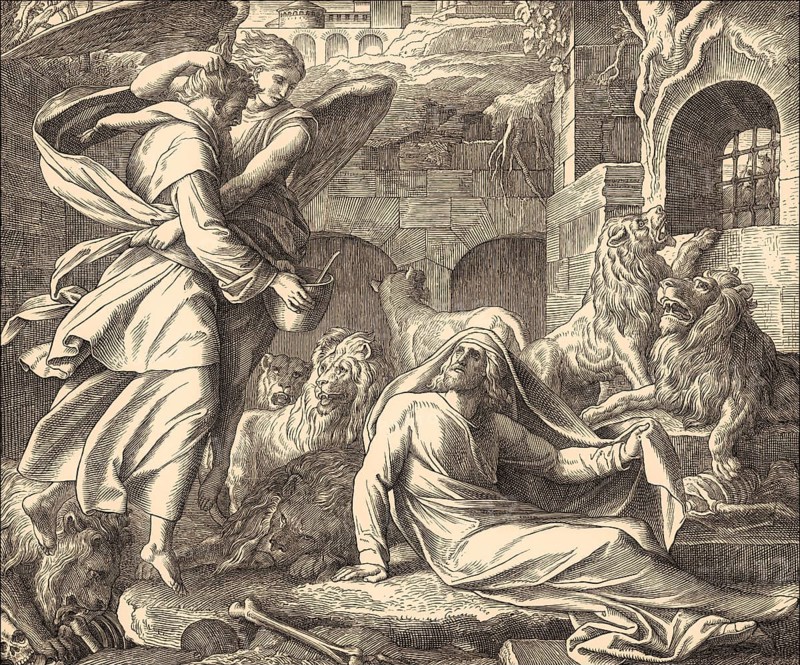 Daniel in the Lions' Den, Old Testament, by Julius Schnorr von Carolsfeld