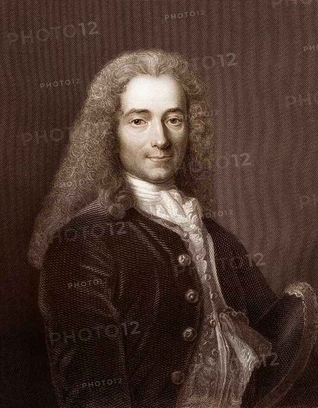 Voltaire, or François Marie Arouet, 1694 - 1778, author of the French and European Enlightenment, Voltaire oder François Marie Arouet, 1694 - 1778, ein Autoren der französischen und europäischen Aufklärung