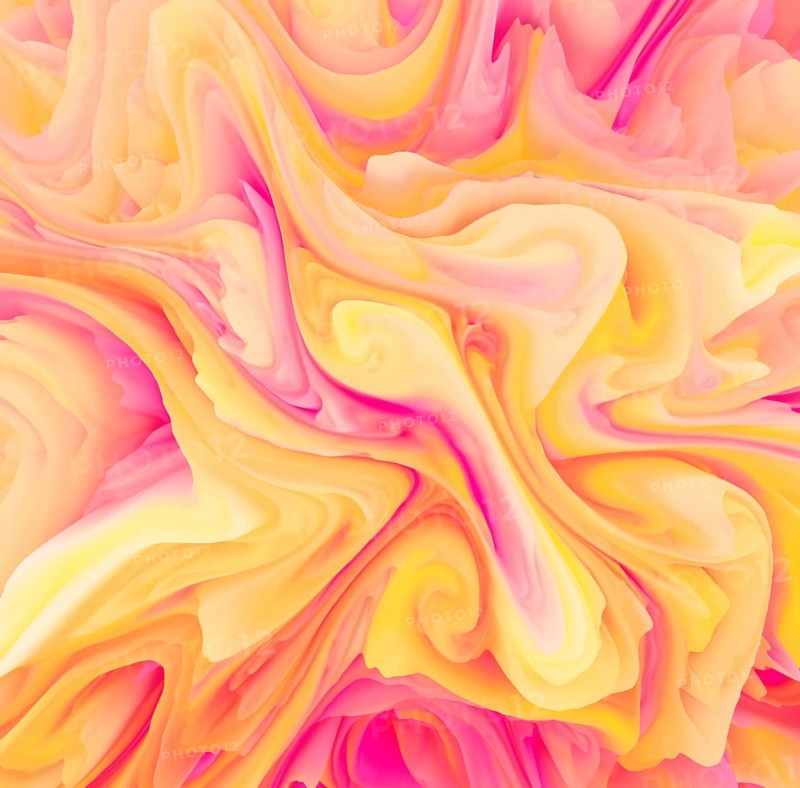 Abstract illustration featuring dynamic bursts of pastel colors in swirling patterns. The blend of pinks, yellows, and oranges creates a vibrant, flowing visual effect