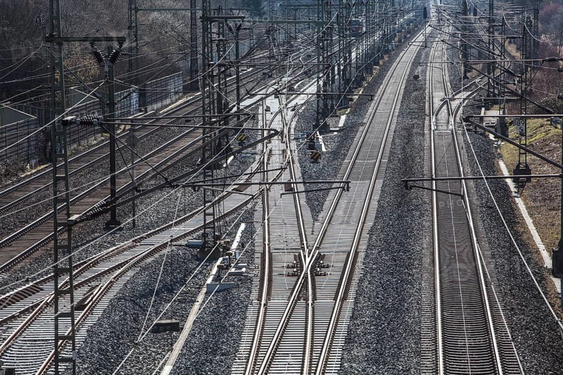 The Hanover–Würzburg high-speed railway, Nörten-Hardenberg, district of Northeim, Lower Saxony, Germany