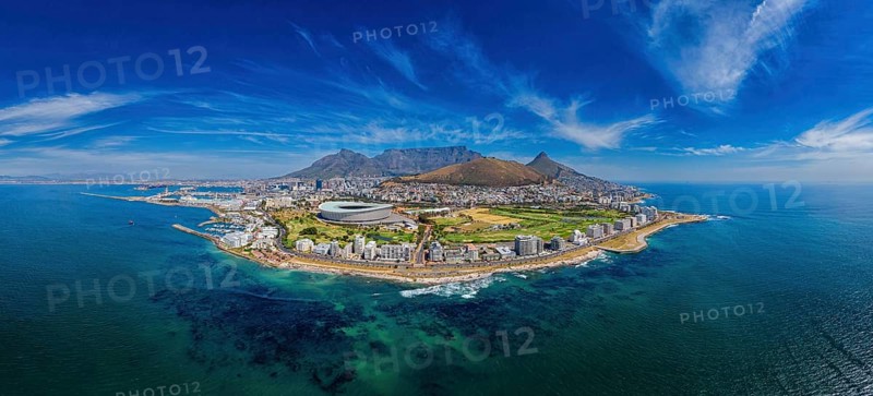 Landscape, South Africa, Table Mountain, Buildings, City, View of Cape Town, Cape Town, Western Cape