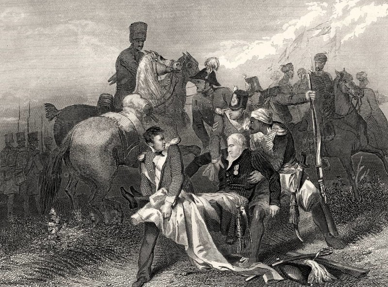 Generalmajor Sir Robert Henry Sale, tödlich verwundet in Moodkee oder Mudki, 1845