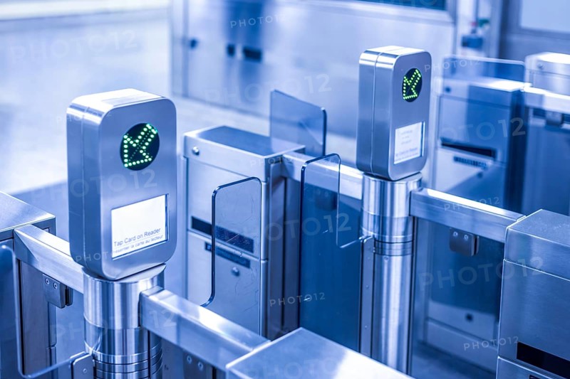 Subway fare machines. Contactless smart card technology in public transportation