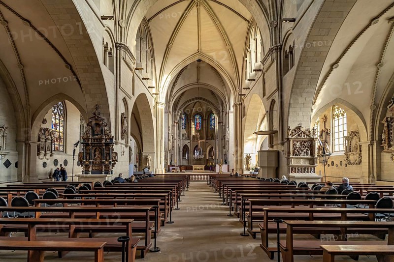 Interior of St. Paul's Cathedral in Münster, North Rhine-Westphalia, Germany