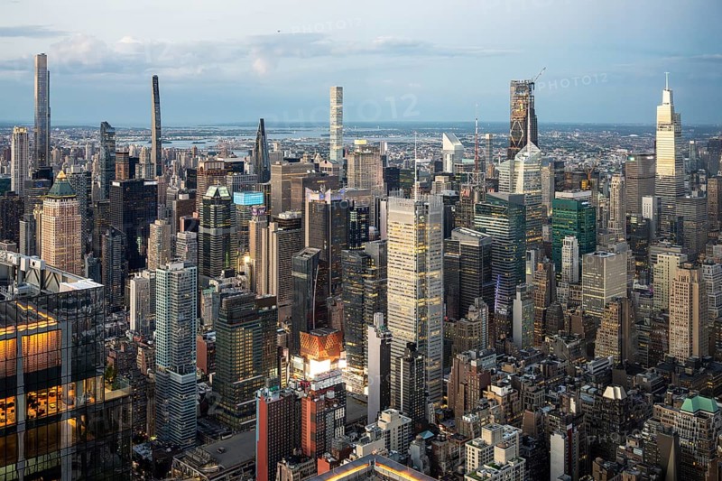 Manhattan midtown skyline, Edge, New York, USA