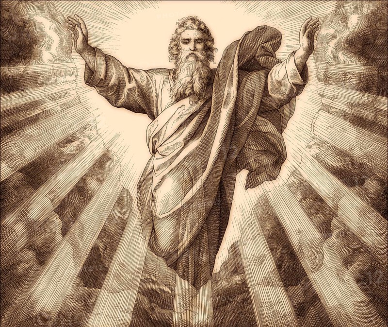 The Creation of Light, Old Testament, by Julius Schnorr von Carolsfeld, 1860
