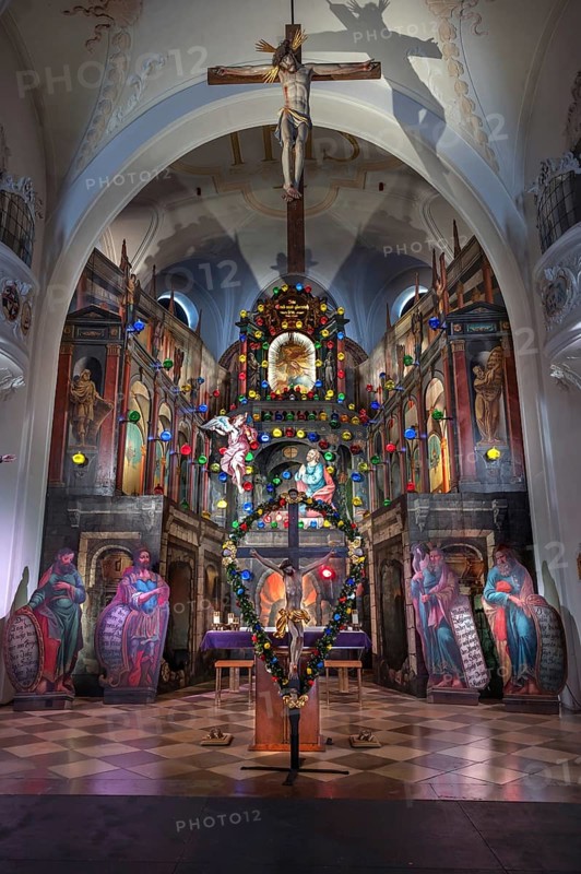 Heiligens Grab, created around 1800, St Michael's parish church, Kirchstr. 15, Aschau, Chiemgau, Upper Bavaria, Germany