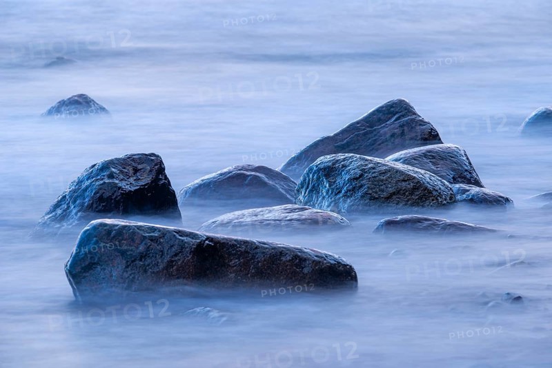Evening on the chalk coast in Jasmund National Park, Rügen, Sassnitz, Mecklenburg-Western Pomerania, Germany