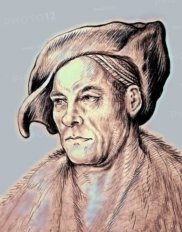 Portrait of Jakob Fugger, 1459, 1525, German businessman, digitally edited