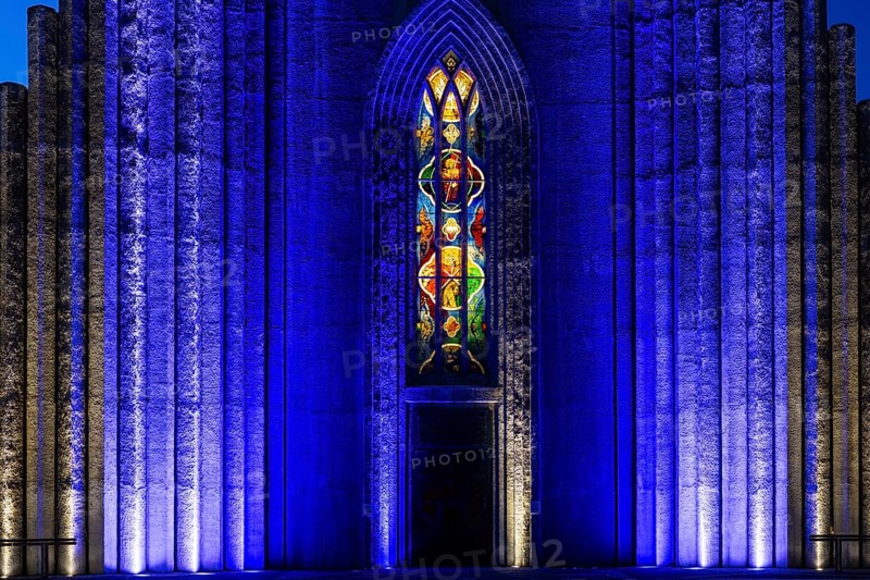 Hallgrímskirkja, Evangelical Lutheran Parish Church of the Icelandic State Church, Blue Hour, Winter, Reykavik, Iceland, Scandinavia
