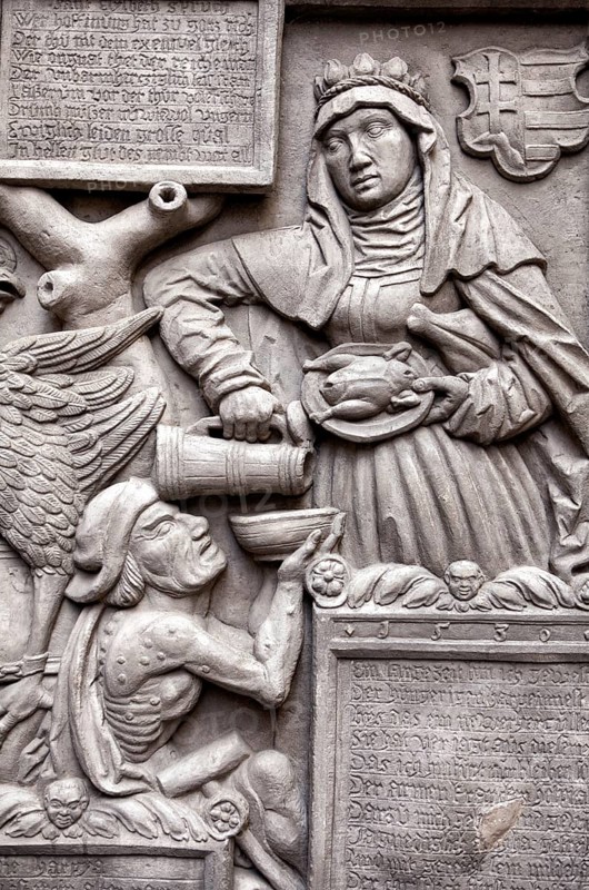 Philippstein, Philipps-Stone, Elizabeth of Hungary, 1207 - 1231, Landgravine of Thuringia, Marburg Castle, Marburg, Hesse, Germany, Europe, Philippstein, Landgräfin Elisabeth von Thüringen, 1207 - 1231, Elisabeth von Ungarn, heilige Elisabeth, Marburger Schloss, Landgrafenschloss, Marburg, Hessen, Deutschland, Europa