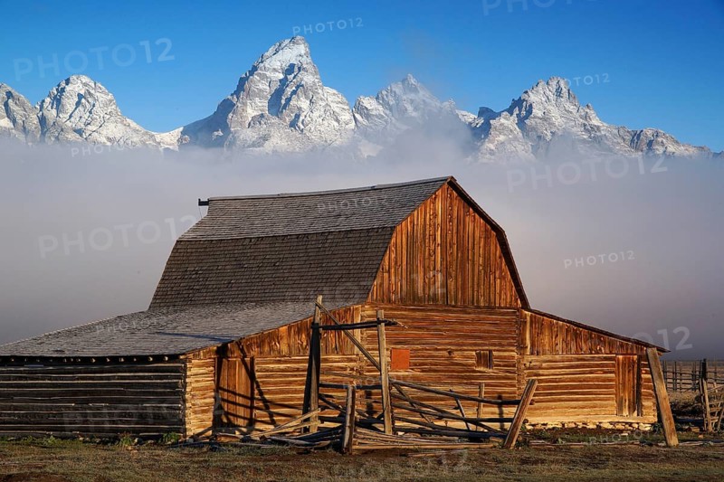 United States - Wyoming, Grand Teton, Mormon Row, Ranch, Grand Teton, Wyoming, United States of America