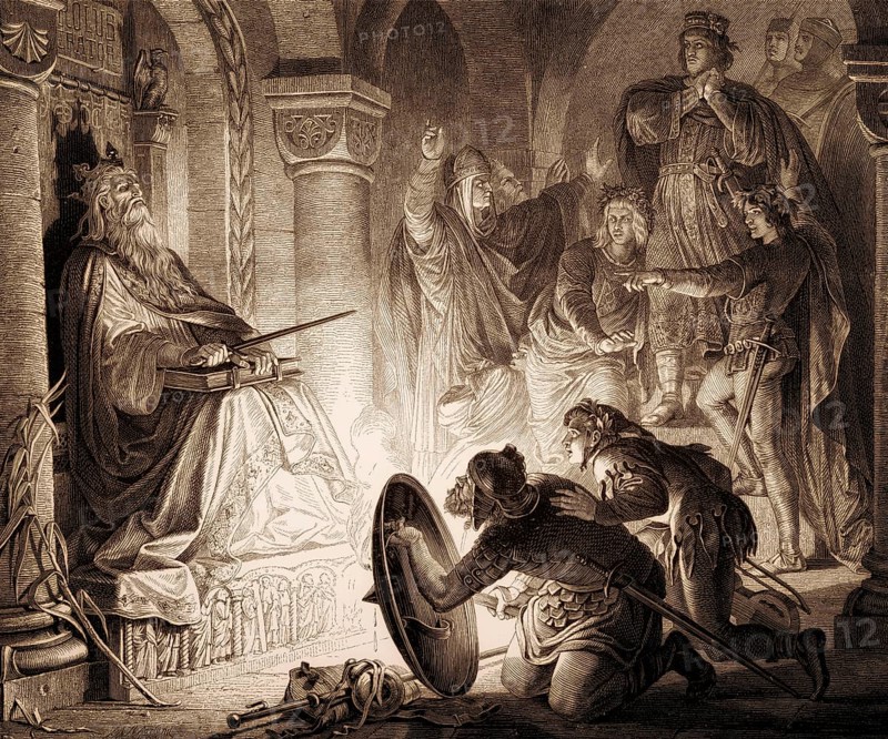 Otto III, 980 – 1002, Holy Roman Emperor from 996 to 1002 in the crypt of Charlemagne