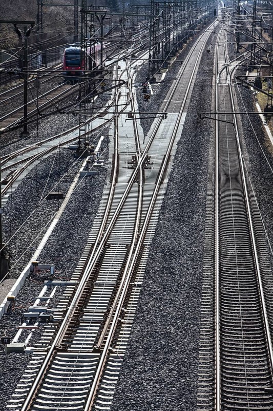 The Hanover–Würzburg high-speed railway, Nörten-Hardenberg, district of Northeim, Lower Saxony, Germany