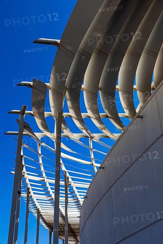 Lamellar roofing of the Mutrah fish market, Muscat, Arabian Peninsula, Sultanate of Oman