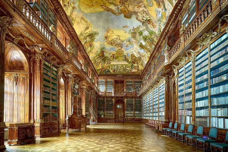 Book, books, the Srtrahov Library, Prague, Czech Republic