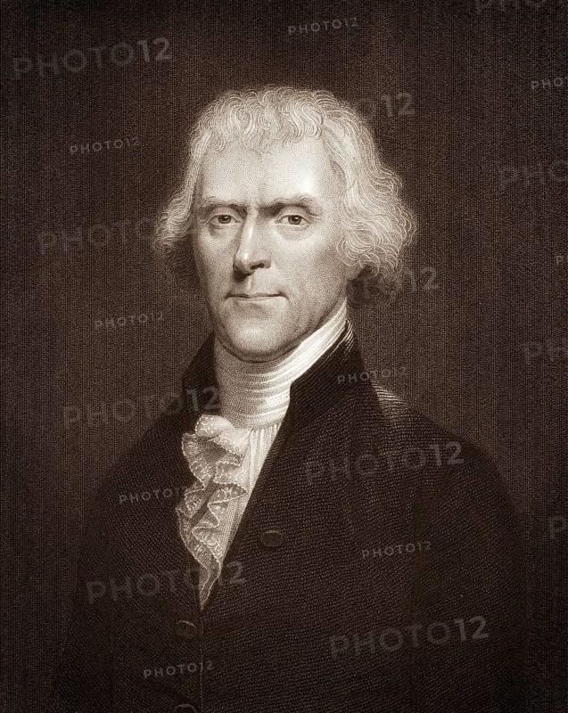 Thomas Jefferson, 1743 - 1826, the third president of the United States