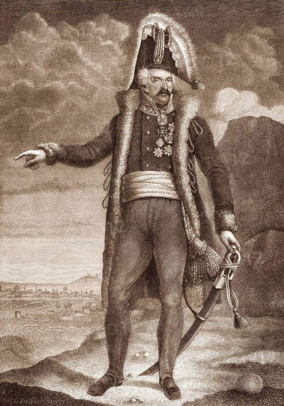 Gebhard Leberecht von Bluecher, Prince of Wahlstatt or Marshal Forward, 1742 - 1819, a Prussian Field Marshal