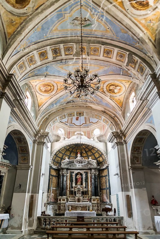Interior, Cathedral Concattedrale dell'Immacolata Concezione, Bosa, district of Oristano, Sardinia, Italy