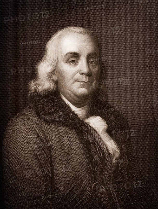 Benjamin Franklin, 1706 - 1790, a North American printer, publisher, writer, scientist, inventor and statesman, Benjamin Franklin, 1706 - 1790, ein nordamerikanischer Drucker, Verleger, Schriftsteller, Naturwissenschaftler, Erfinder und Staatsmann
