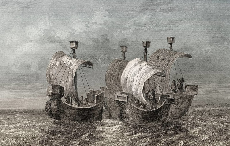 Angelsächsische Segelboote, 14. Jahrhundert
