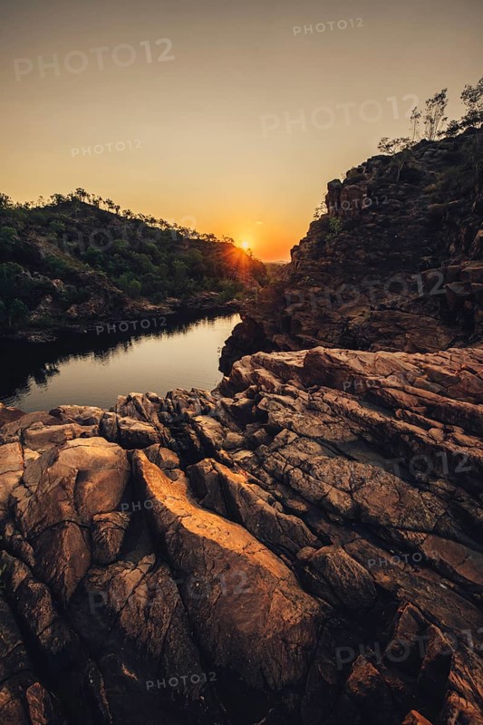 Sunrise Edith Falls in northern Australia, Australia