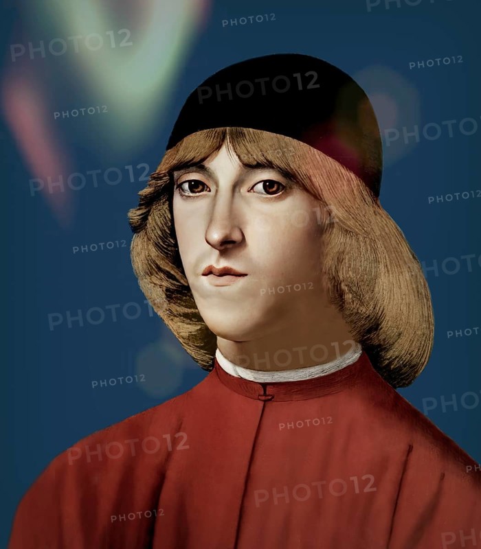 Piero di Lorenzo de' Medici, 1472 – 1503, ? lord of Florence from 1492 until 1494, digital edited according to a painting by Domenico Ghirlandaio