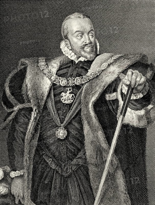 William Cecil, 1. Baron Burghley, 1521-1598, character from the play Mary Stuart by Friedrich Schiller, 1759 - 1805