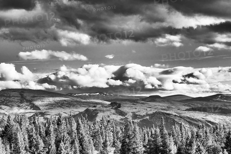 Cloudy sky over mountains, Alvdal Vestfjell, Hedmark, Innlandet, Norway, June 2025