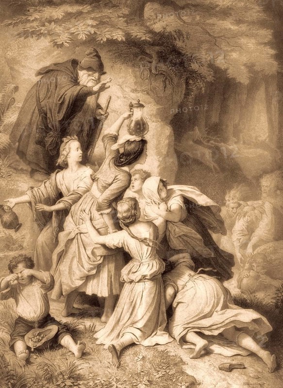 The faithful Eckart, Der getreue Eckart, poem by Johann Wolfgang von Goethe, after Wilhelm von Kaulbach